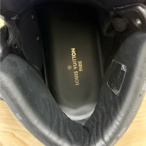 Louis Vuitton Black and Gray High-Top Sneakers - Picture 7 of 12